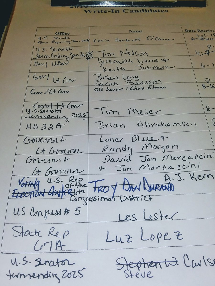 SteveWCarlson's tweet image. Don't forget to make choice to #WriteMeIn for @USSenate on #November6th