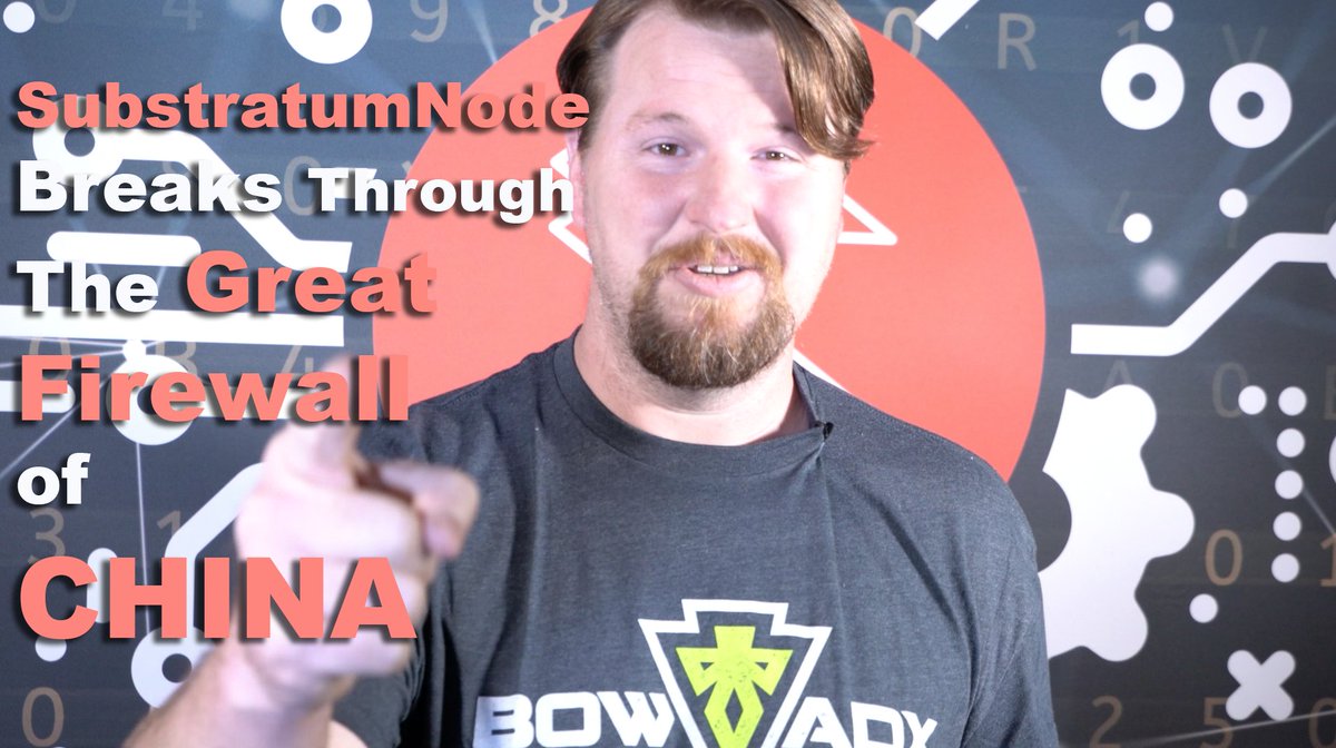 BREAKING NEWS: The #Substratum Network has successfully routed traffic through the Great Firewall of #China!

WARNING: if you live in China please wait for PRODUCTION version 

Full Video: youtu.be/S_-a85G0zjs

Special shoutout to <a href="/bastiaan007/">Bastiaan</a> for his amazing help.

$SUB