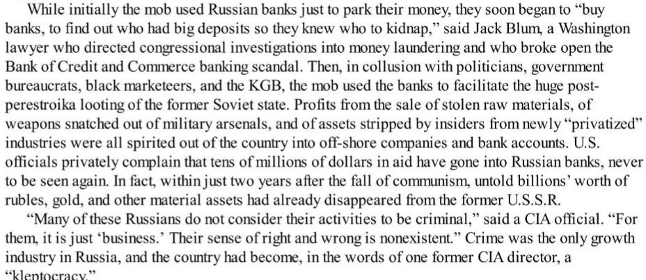 The Money PlaneFocuses on the intricate schemes the Russian use to launder their illicit funds and how often many US institutions look the other way.