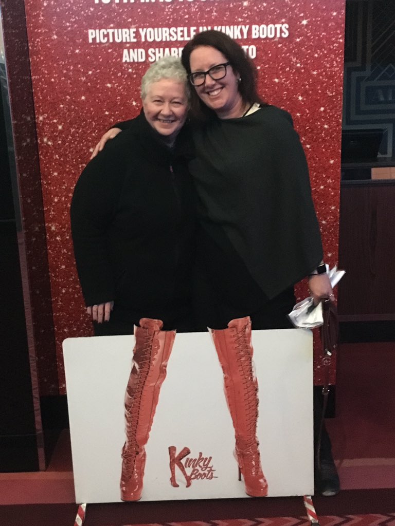DrSarahRigMac's tweet photo. @KinkyBootsUK My Mother and I just came from seeing your show in London while visiting from Canada. You made us laugh, cry and clap until our hands hurt. We both agree that that was the best show weโve ever seen! #LolaRocks https://t.co/OzSQlXoTUD