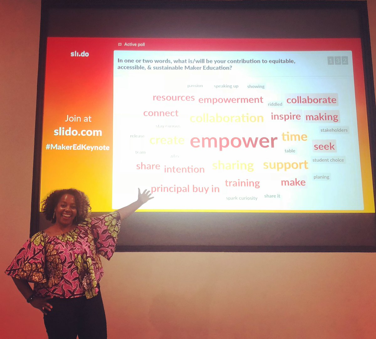 pathsofreverie's tweet image. ...and that’s a wrap!  An inspiring and interactive #keynote from @Mitchellteach87!  #makercenteredlearning #makerempowerment #MakerEdKeynote @MakerEdOrg