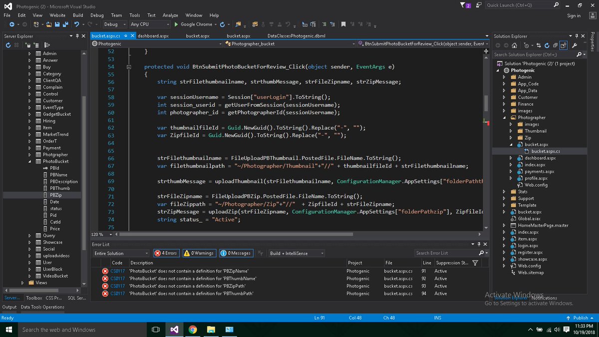 ammadcodes's tweet image. Final Year Project | Photogenic in progress 40% done.
Features I covered yet:
> Bucket Management (Photo, Video & Gadget)
> Showcase & Discovery
> Role-based login (Authorization & Authentication)
> Profile Management
#programmingstuff #coder #developer #aspnet #webdeveloper