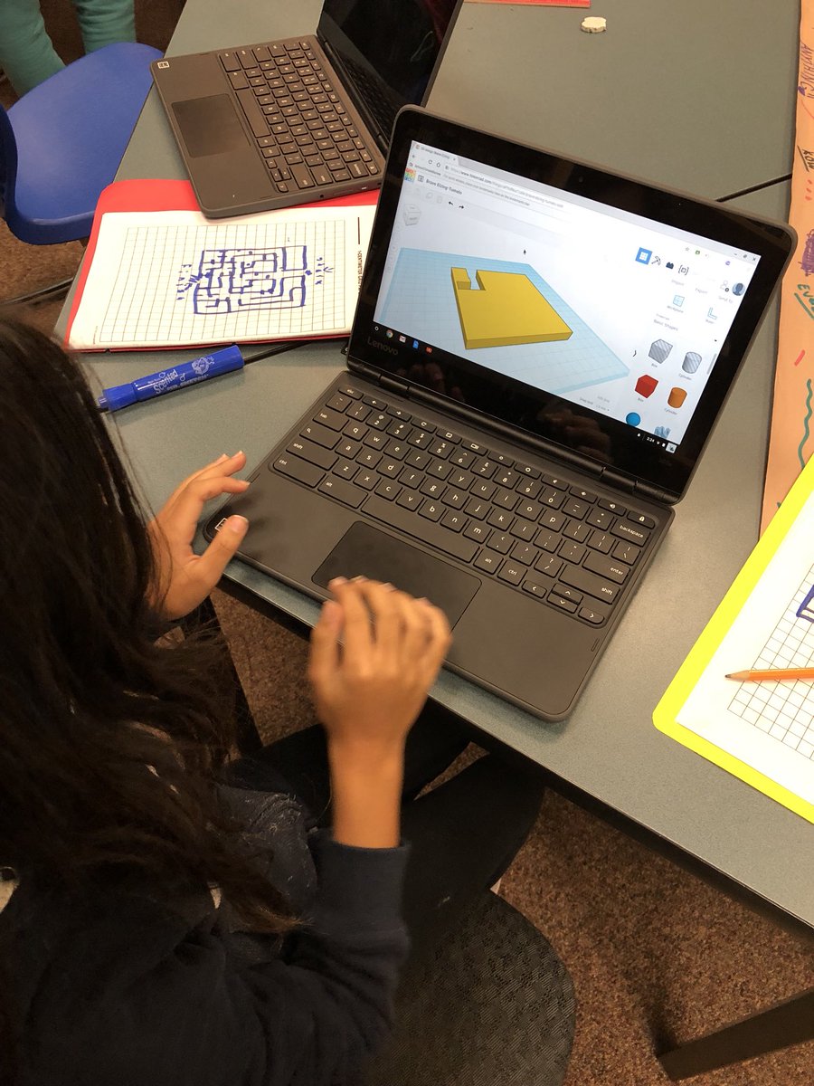 Carruthers_PS's tweet photo. Grade 6 students designing a 3D maze using Tinkercad and Makersempire! #DDSBshift #GE3DPRINT https://t.co/u2vcUmLAMY