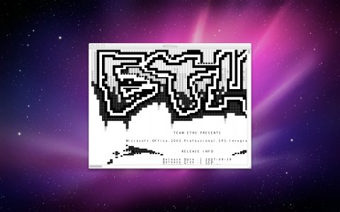 marcsteffen's tweet photo. #NFO files often contain #ASCII art. NFOView for #macOS can render the text characters as the intended graphic while standard text viewers are not able to display the required characters correctly. https://t.co/omhlFRfuLr #CP437 #scene /by @alexandre_amato cc @unicode https://t.co/nCEfwkRM7H
