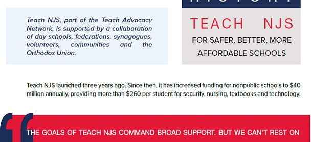 OUAdvocacy's tweet photo. In just 3 years  #TeachNJS helped increase $$ for NJ's nonpublic schools to $40M.
Read abt it here (pg 11): https://t.co/MStrpYjD7y
@CaplanJosh @jbkellynj @ReneeKlyman https://t.co/I8SJIvbF9x