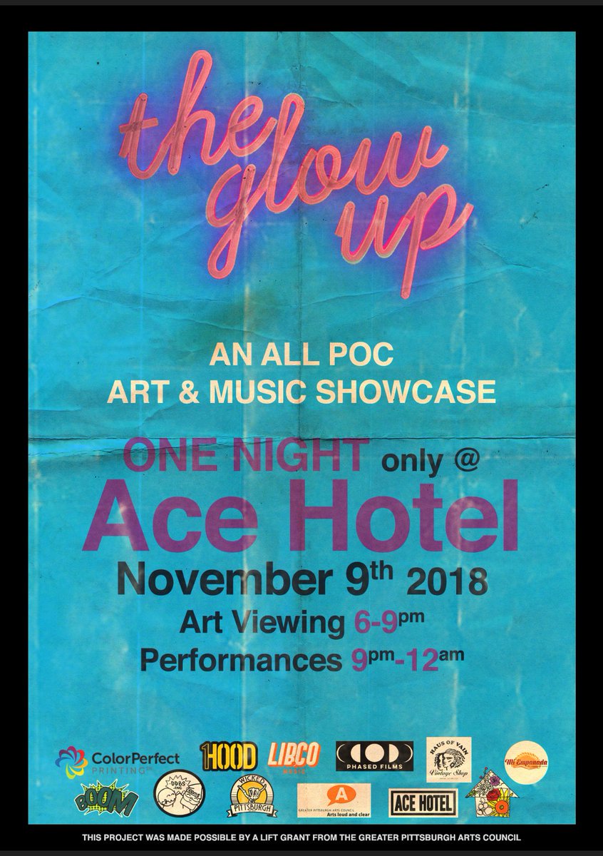 BOOMConcepts's tweet photo. Support our young artist who will be showing at @acehotel November 9th. #TheGlowUp is an all POC Art &amp; Music Showcase opening at 6P w/ music starting at 9P. Shout out to Gems &amp; Chu! https://t.co/ulmhjfAld3