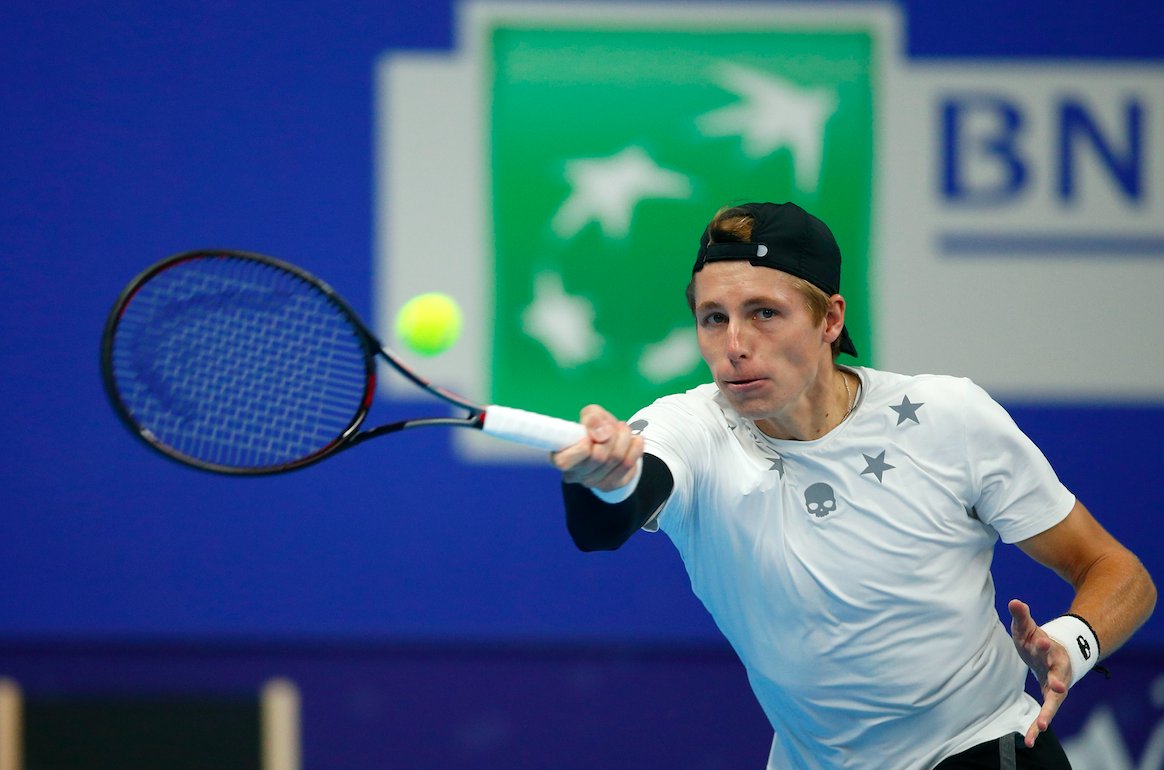 BNPPFEUOpen's tweet photo. Unfortunately, Ilya Ivashka  is not able to play his quarterfinal due to a left thigh injury. @kyle8edmund advances into the semifinal. We wish you a speedy recovery, Ilya! #EuropeanOpen2018 #ATP #Tennis #Antwerp https://t.co/qK64tFTeq4