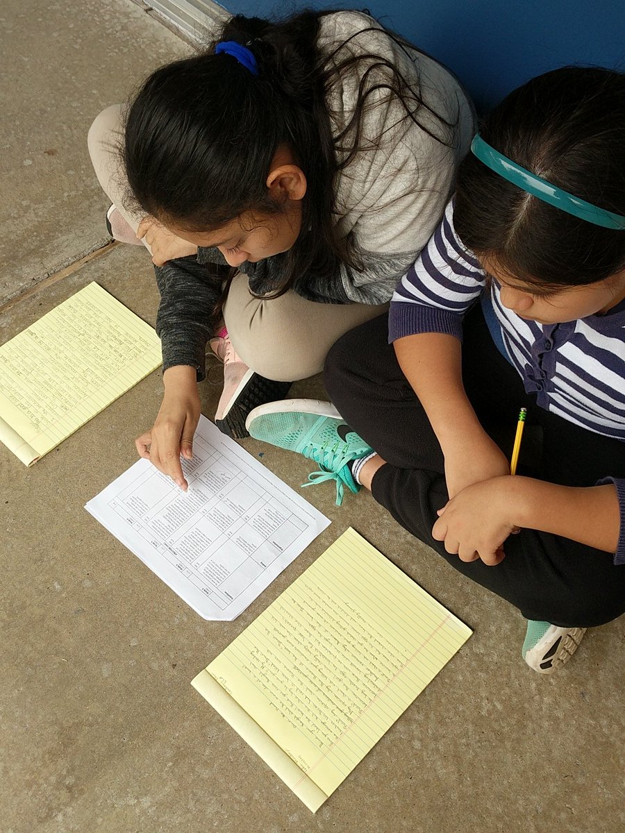 Using our Opinion Rubric to peer conference #GoodmanElementary #GreatnessatGoodman #fifthgradeisthebestgrade #Allin4Aldine