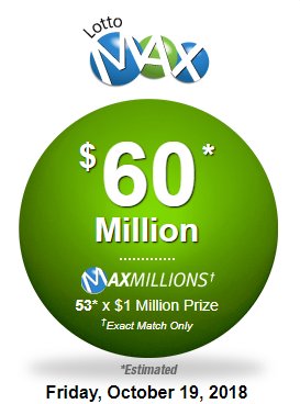 lotto max 19 oct 2018