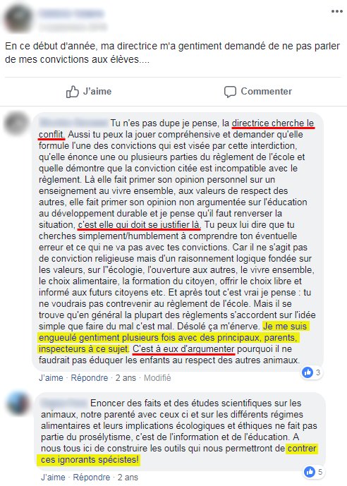 Noveganisme's tweet photo. La directrice te demande de la mettre en veilleuse ? Tu n'as qu'à contester son ordre et l'emmerder avec en prime. C'est à elle de se justifier et c'est tout. C'est une ignorante spéciste.
#BalanceTonProfSpéciste https://t.co/Q4GjoRdl4l