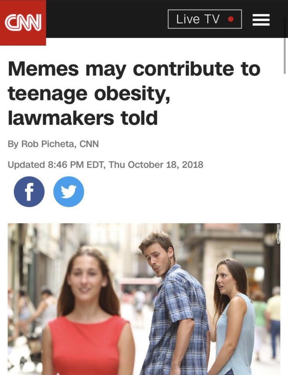 CNN breaking news: Memes make you fat