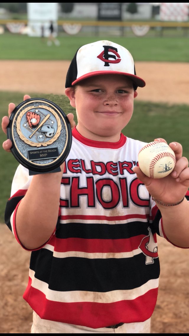 grantbnielsen's tweet photo. Huge 👏👏 to 10yr old Grandson, Chad, (not 11 'til Spring) who was named MVP of 11U, 16 team "SportsAtTheBeach Tourn." in Rehobeth MD👏👏Wow! Lefty Chad hit HR &amp; threw 6inng 3hittr in the Championship game to help his good team win it all⚾️👏👏 https://t.co/ZPv9jSYwHl