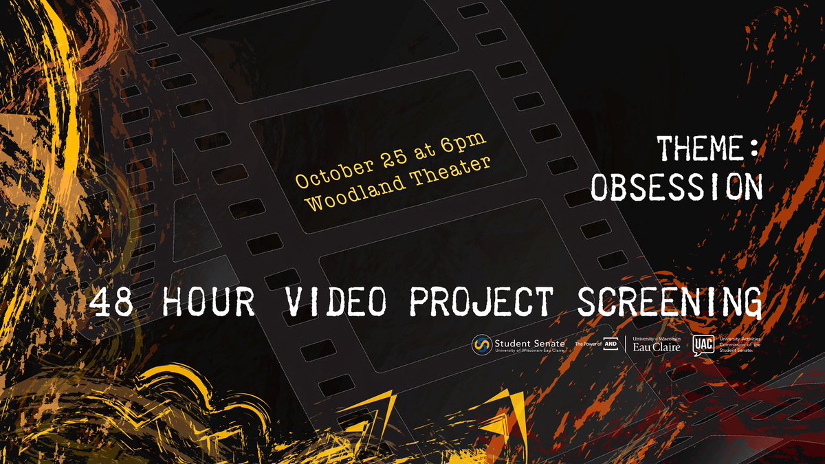 UWEC_UAC's tweet photo. Grab your heels and your nicest jacket to walk down the red carpet for the 48 Hour Video Project  Screening! This black-tie affair will give you the opportunity to see the work that your fellow Blugolds put in to amazing films and videos in just 48 hours! https://t.co/F3J8OIBFnF