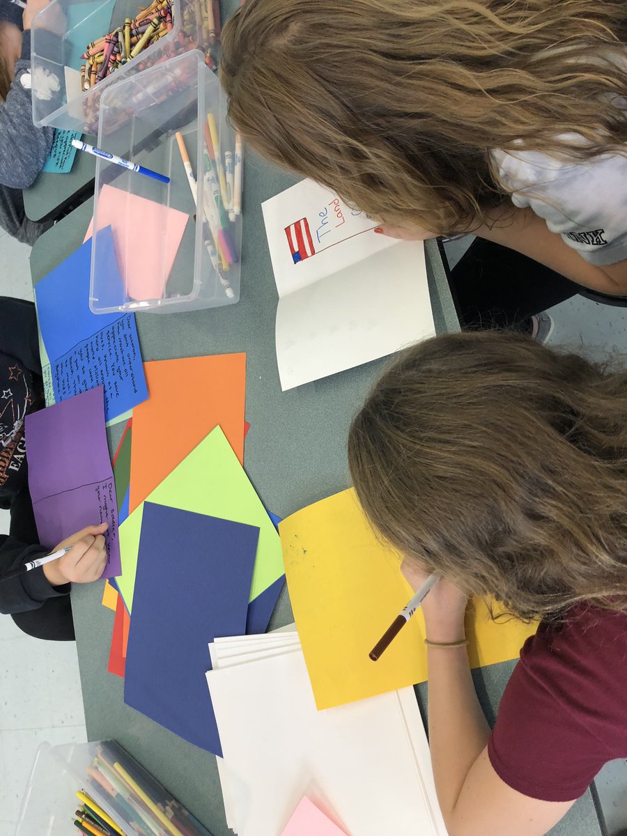 TStewartBMS's tweet photo. Bayshore students are spending their Friday after school sorting items to be donated to military members overseas and making thank you cards! Awesome afternoon for Make a Difference Day! Thank you to all who donated! #MTPSpride #DolphinPride https://t.co/5sIsgzAYKk