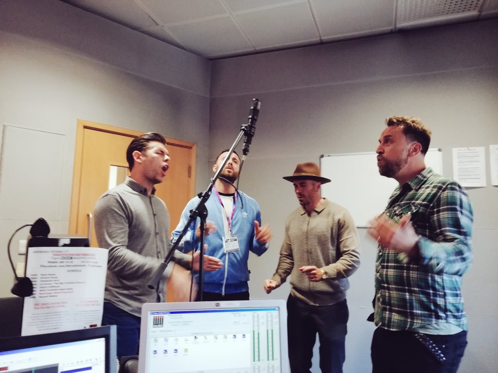 Lovely to have the <a href="/the_overtones/">The Overtones</a> on the show this evening. Loads to talk about including the new album, upcoming tour and the heartbreak of losing their best mate and band member Timmy this year. Great lads, great voices.