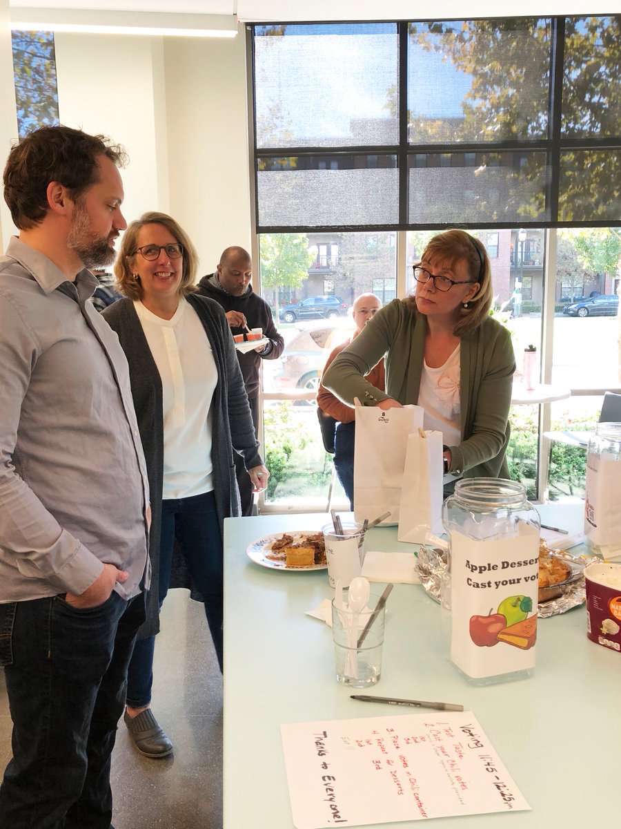 The café was full at Trinity today as we held our annual Chili Cook-off and Apple Bake-off. Those spoon trophies were well-deserved by our winners!