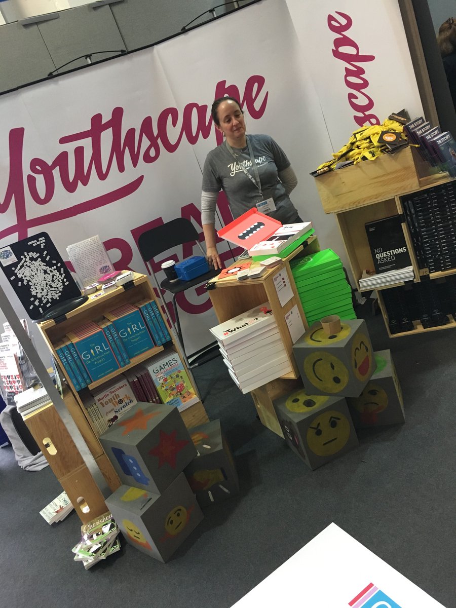 Youthscape's tweet photo. Thank you to everyone who came and chatted to us at the Christian Resources Exhibition this week! We had great fun meeting tonnes of new people and saying hello to old faces. If you missed CRE but want to see our fab resources, check out https://t.co/nqIxqINY0U! #CRE18 https://t.co/2aembBeJ1F