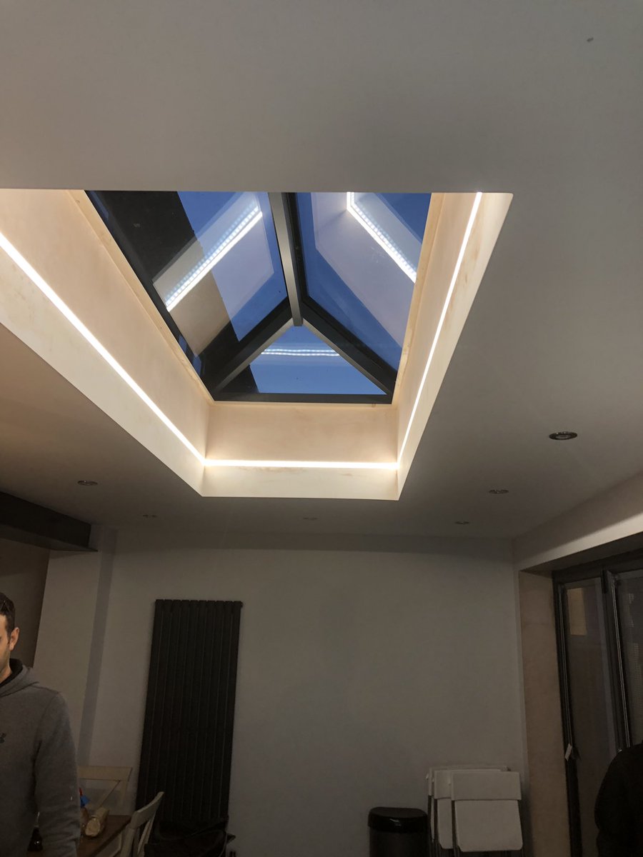 A kitchen extension we completed today. #LED #skylight #colourchanger #kitchen #lightingdesign #electrician