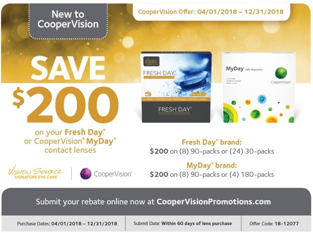 AdvancedOptom's tweet image. Are you thinking about getting contact lenses? Through December 31st, you can save up to $200 on CooperVision branded lenses. Click here for more info.  bit.ly/2OU1TzM