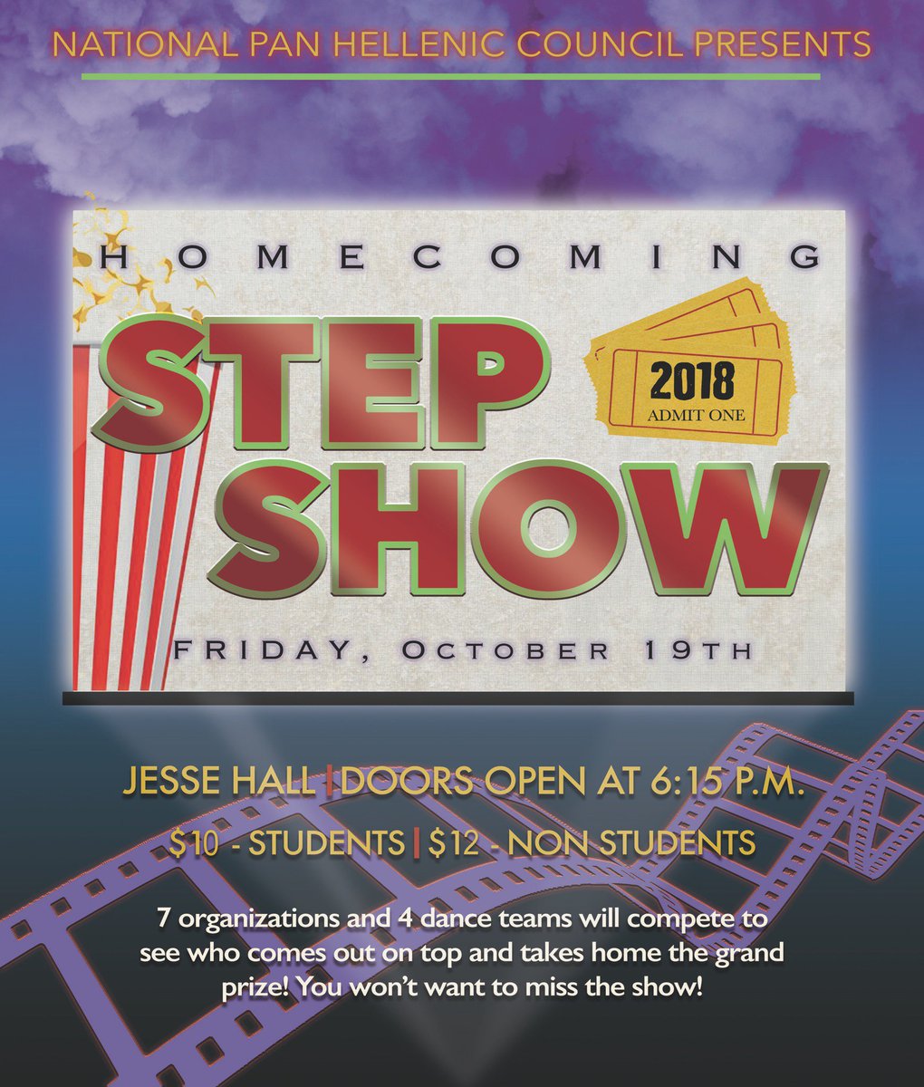 Start homecoming off the right way by attending the Homecoming step show TONIGHT! Tickets are available at our ticket office or online at Ticketmaster! Hurry, we are only open until 5!