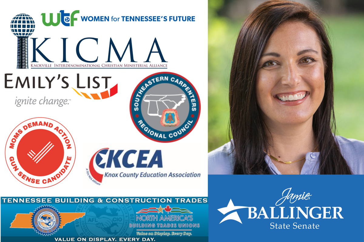 JBforSenate's tweet photo. Honored to be endorsed by all of these wonderful groups. I'm ready to get to work to make life better for the hardworking folks of Knoxville. #JBForSenate https://t.co/D8P5PNAUw0