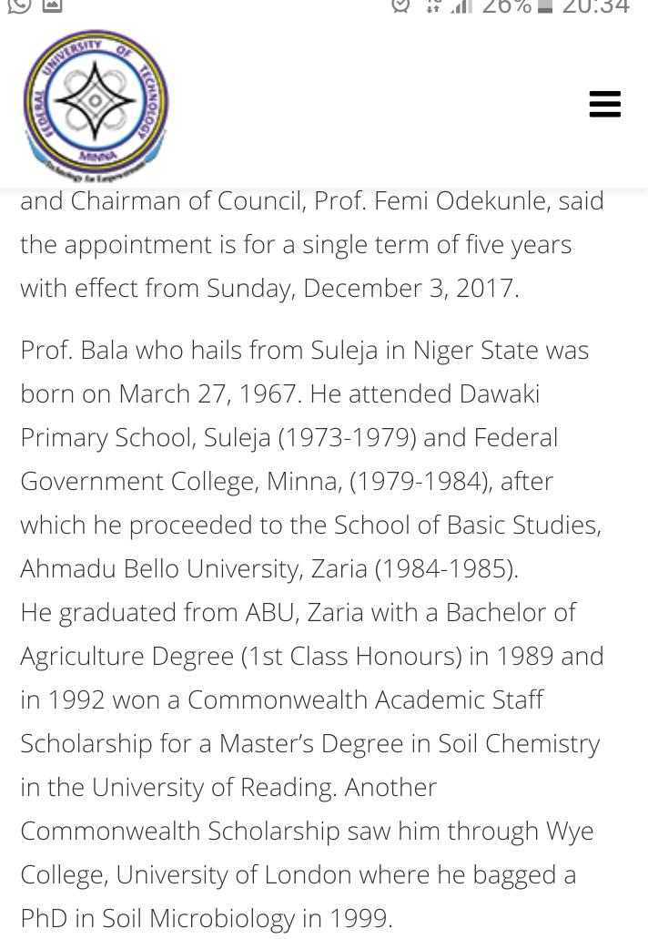 Official_Okene's tweet photo. #futmxVsAbu
News reaching me is that the VC of FUTMx is an ABU Graduate!!!
Like I said before, FUTMx is important but ABU will always be importanter....lwkmd https://t.co/MGR8Fijlsd