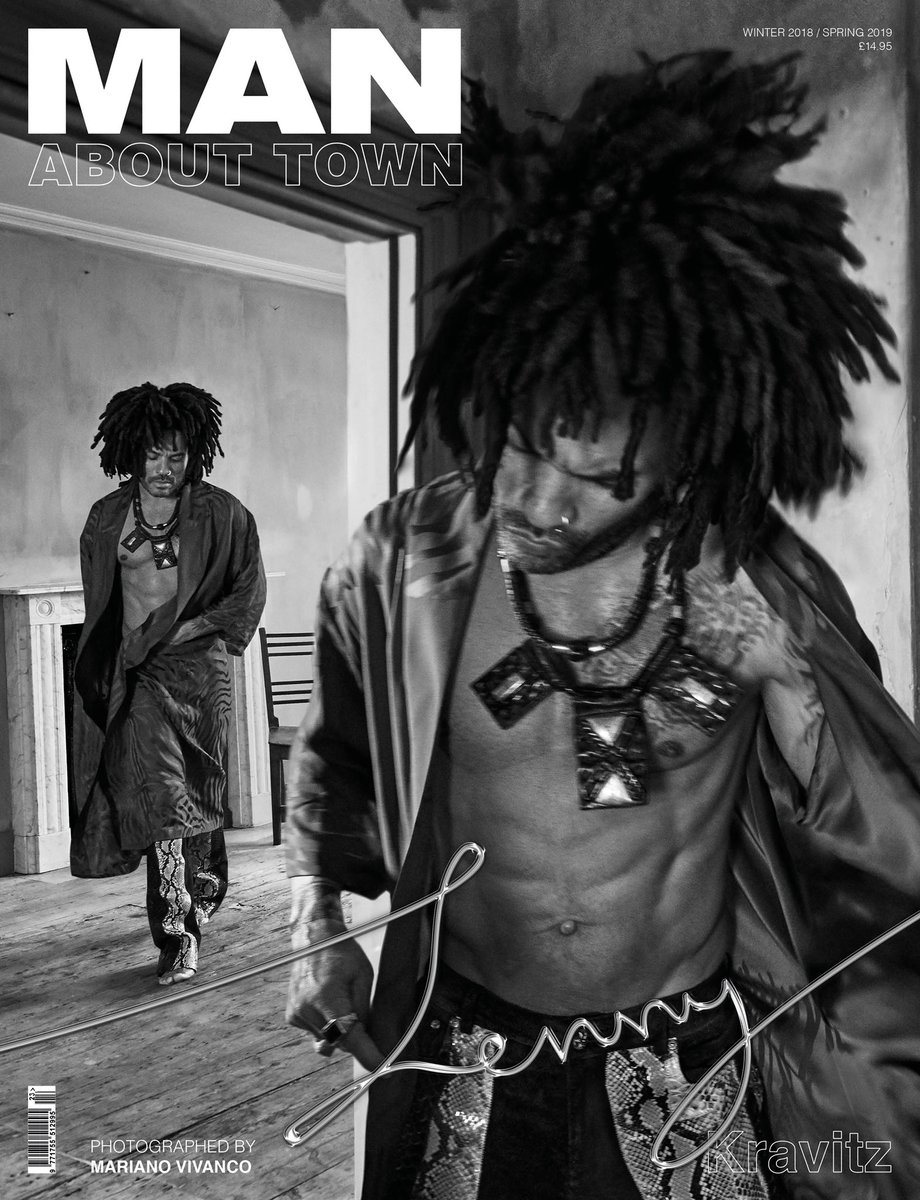 marianovivanco's tweet image. NEW!  Man About Town Magazine cover with @LennyKravitz !!!
