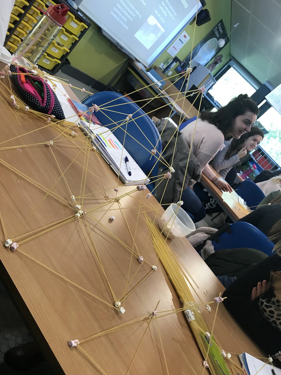 MrsPritchardY1's tweet photo. #marshmallowandspaghettichallenge #EHUScience https://t.co/h38kko1mx6