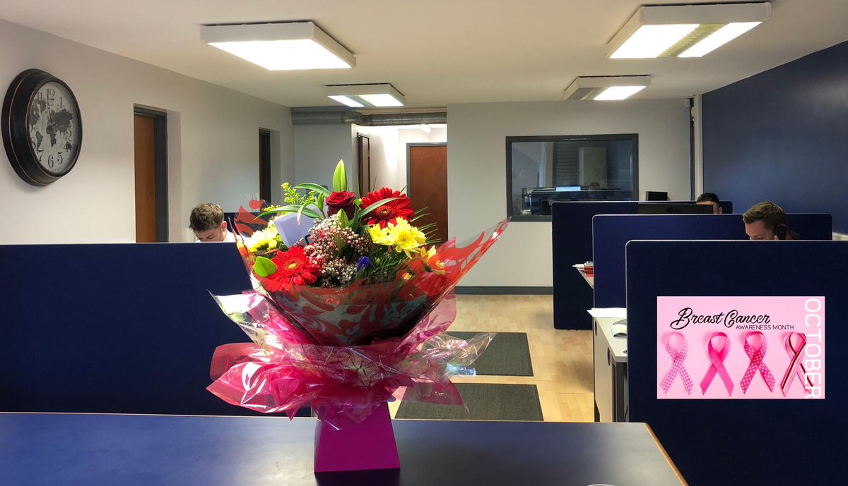 DialogicTelecom's tweet image. October is Breast Cancer Awareness Month so these flowers are being delivered to a very special lady this weekend. #BreastCancerAwareness