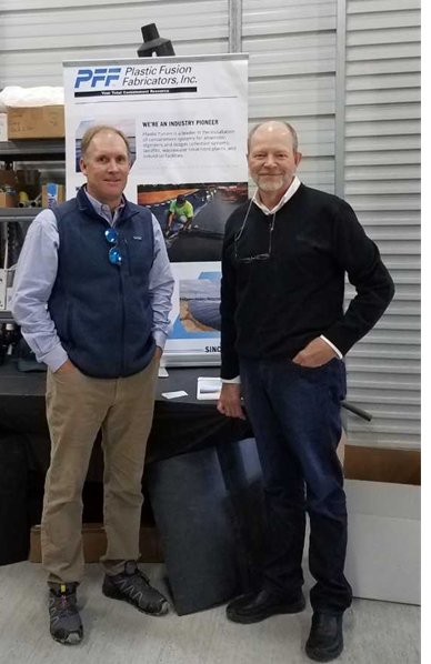PlasticFusion's tweet photo. Bland and Larry at Optima KV for the @BioCycleMag #REFOR18 Site Tour. Thanks everyone, for the great conversations about biogas innovation. #biogas #digesters https://t.co/PwXdR2Np3T