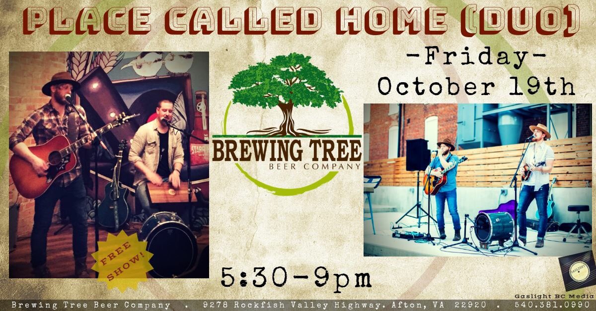 Place Called Home is at Brewing Tree Beer Company tonight... Playing from 5:30-9pm! Come check them out! You won't be disappointed! #afton #virginia #beer #brewery #music #livemusic #acoustic