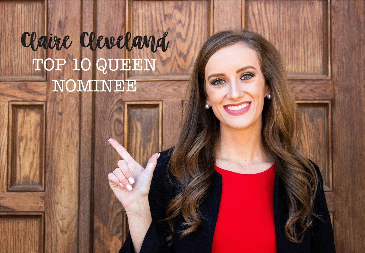 Claire Cleveland, our president, is a final nominee for HOMECOMING QUEEN! An amazing leader! We ❤️ you! Go vote! ttu.edu/vote/