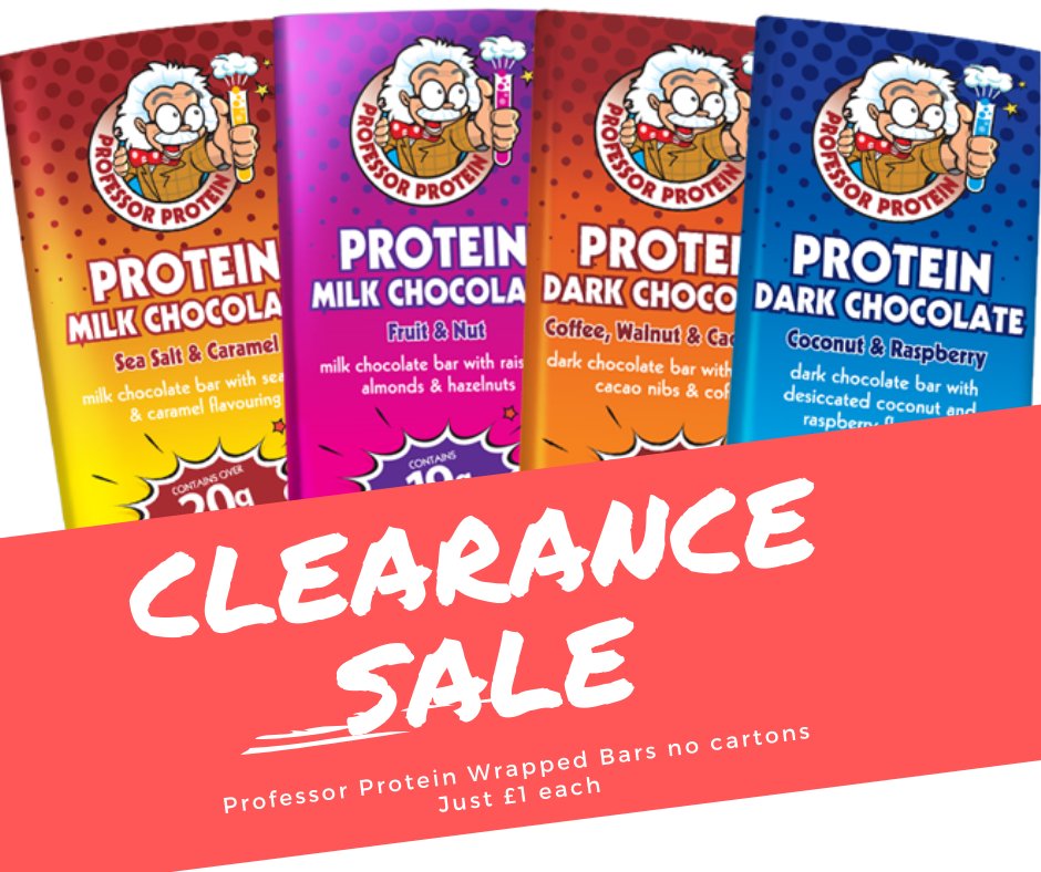 Prof_Protein's tweet image. Forget live and unplugged how about live and unwrapped? We have some of our amazing Professor Protein Range available for £1 a bar - Buy Now while we still have stock buff.ly/2S48ndY
#professorprotein #proteinsale #proteinchocolate #proteinboost #workoutrecovery