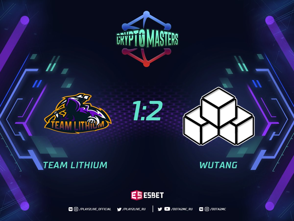 play_2_live's tweet photo. We congrats WuTang with their win against Team Lithium!
#p2lcryptomasters #cryptomasters #dota2 https://t.co/ZpC4UtoEvv