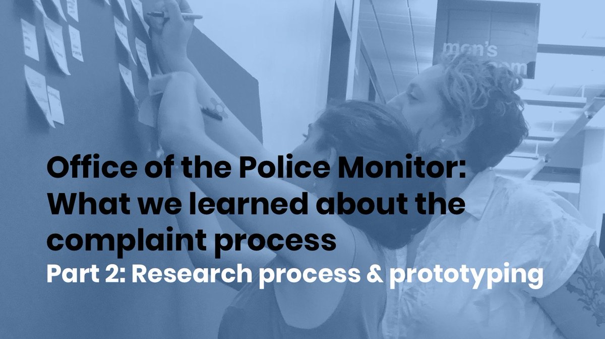 Learn about our human centered research process in Part 2 of our Office of Police Monitor update #papercensus bit.ly/2S5bqD5