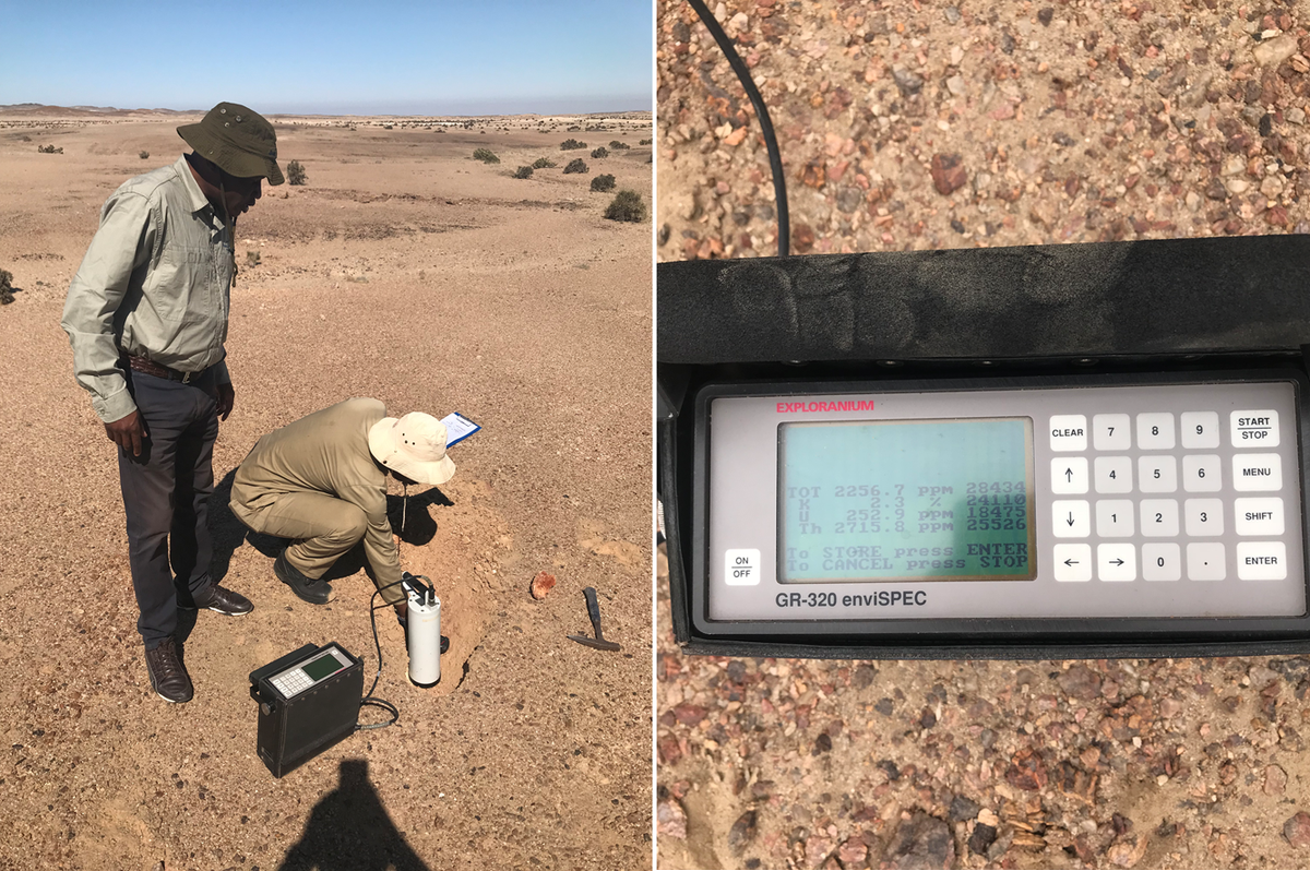 _CobraResources's tweet photo. Having spent some time orientating ourselves and learning the geology in the Rossing Area, the first day has yielded some positive results from surface mapping. Looking forward to the coming days. #uranium #namibia #exploration https://t.co/yLs4x2Abvh
