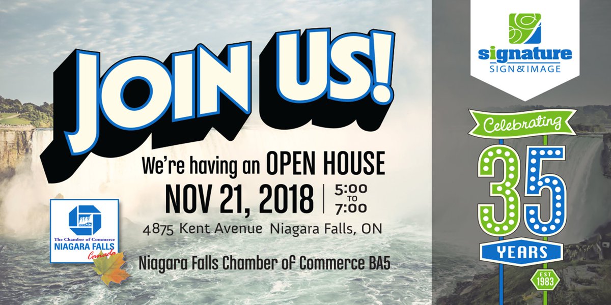 Signature_Sign's tweet photo. We are hosting an Open House on November 21st to celebrate 35 successful years in business! We hope you can make it! https://t.co/vUKe2d9ffh