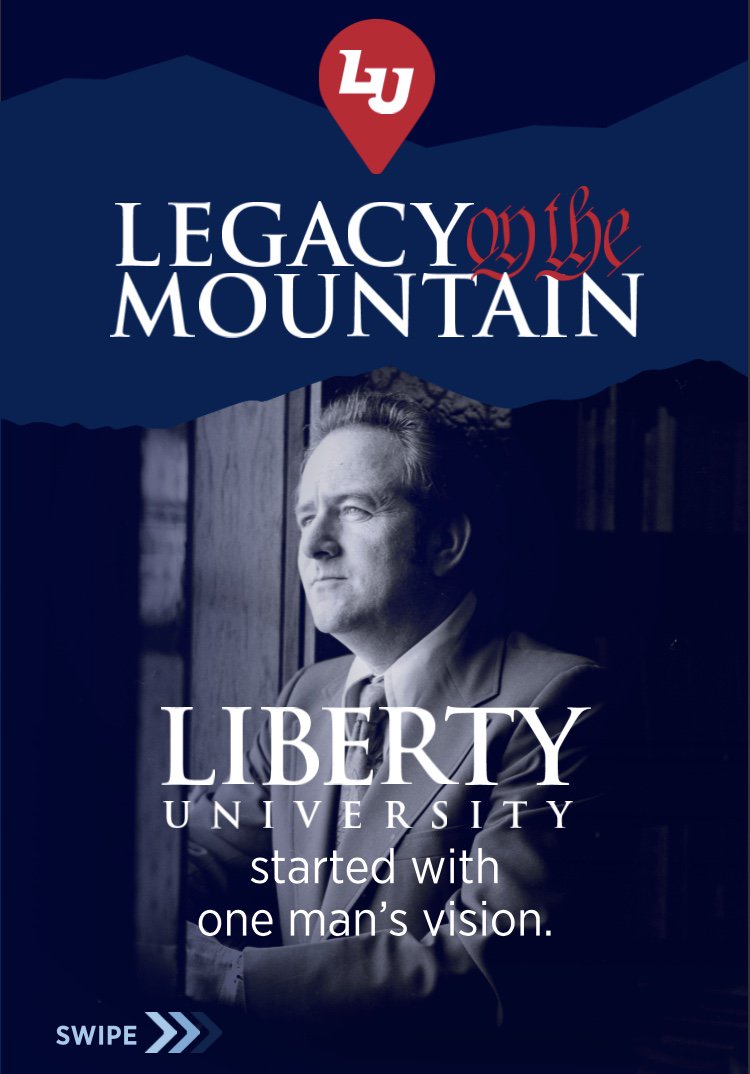 LibertyU's tweet photo. Alumni - take a look back in time as you walk through Liberty Mountain. Scan Legacy on the Mountain QR codes with your smartphone at Freedom Tower, Vines Center, Jerry Falwell Library, DeMoss Hall, and Williams Stadium to see where it all began. #WeTheChampions #LUHC18 https://t.co/l20ixEJfZX