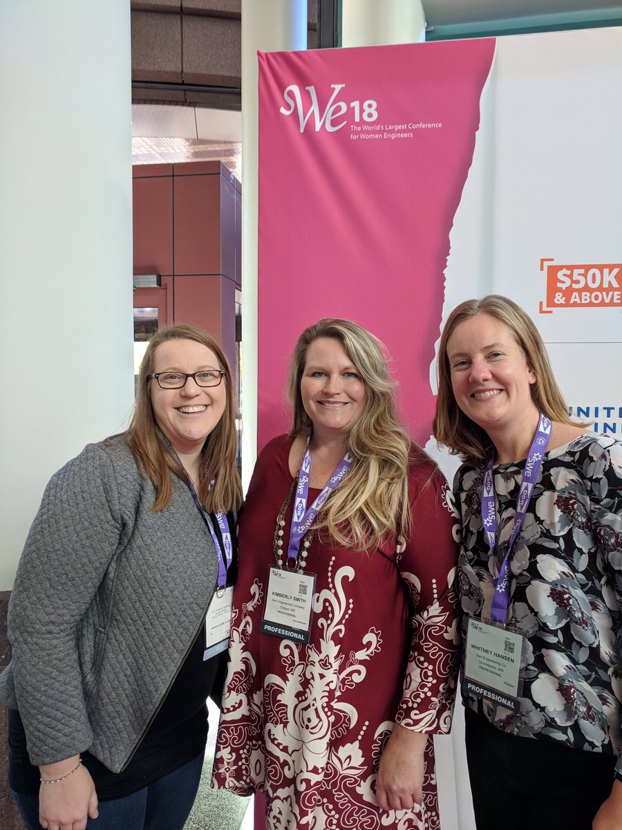 BarrEngineering's tweet photo. Barr’s structural engineers are getting inspired by (and providing inspiration to) 14,000+ other women engineers at @swe #WE18 conference in Minneapolis! #swe #swe18 #BreakingBoundaries https://t.co/vy9ZIcnHAo