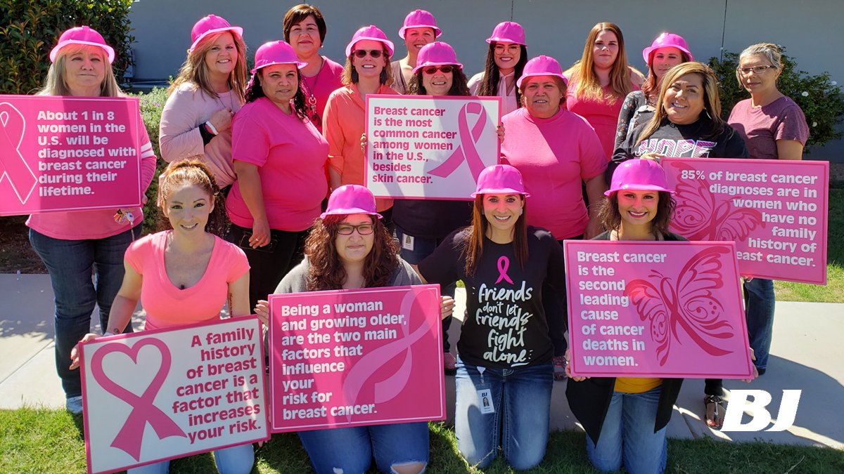BJ_OFS's tweet photo. At BJ, our team members are part of a family that proudly supports each other. In honor of #BreastCancerAwarenessMonth, Odessa team members wore pink to show their support & remind each other of the importance of annual checkups. https://t.co/uqsxyHiaMP #BJServices #BJCares https://t.co/93OUljYeAQ