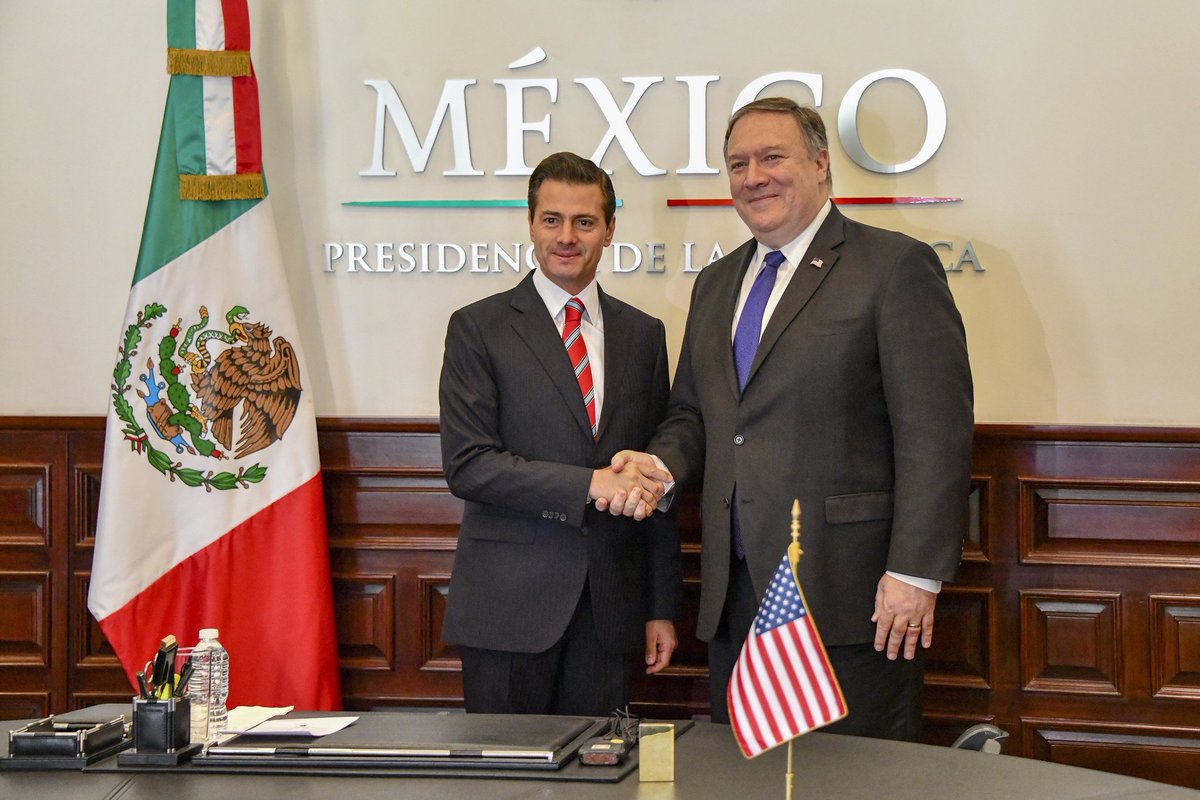 Secretary Pompeo meets with President Enrique Peña Nieto