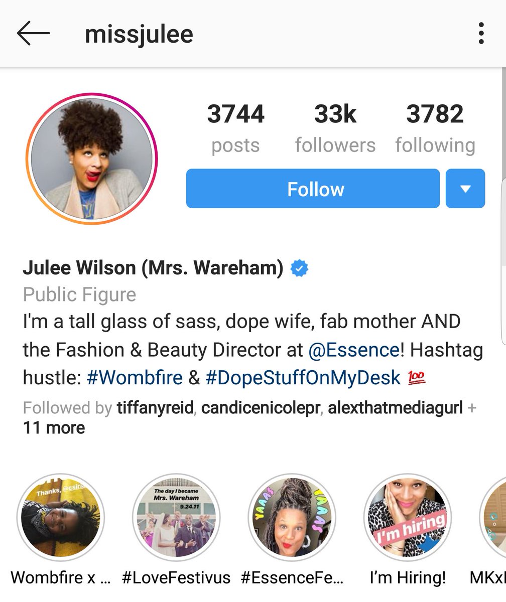 Julee Wilson IG: MissjuleeFashion & Beauty Director at Essence