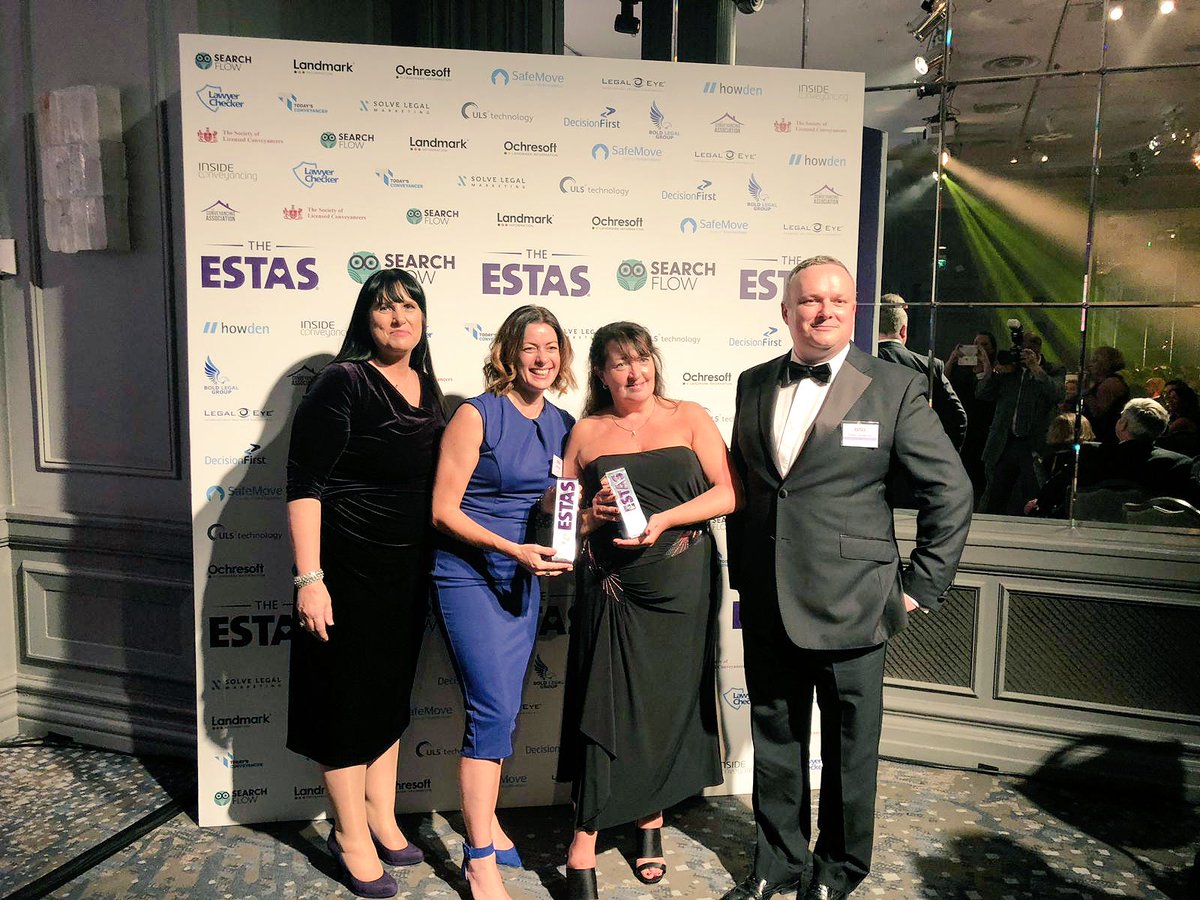 Congratulations to Coodes - Gold, Silver AND Bronze for the South West category - St Ives, Holsworthy and St Austell offices - congratulations! Pictured here with our very own Robert Sanderson @ChangeLegal @THE_ESTAS #servicematters