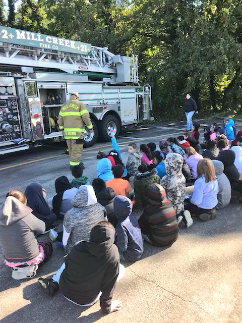 Thank you to Mill Creek Fire Co. for visiting our third grade and teaching us about fire safety!