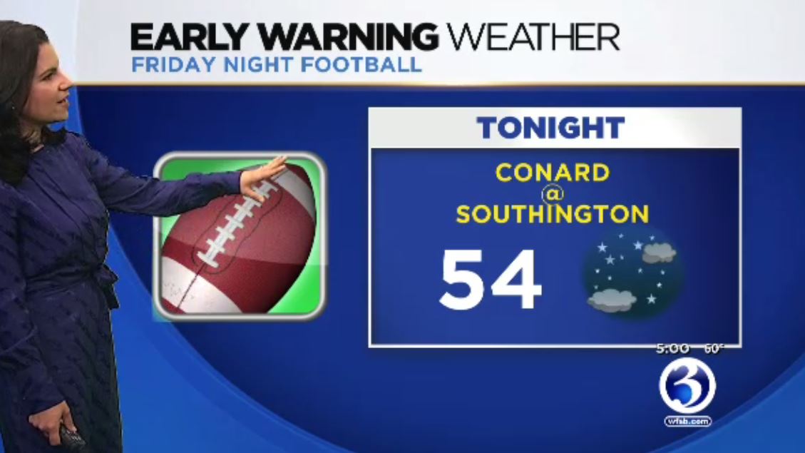 melissacoleWFSB's tweet photo. FNF Forecast. I might be a little biased on this one. #ConardHighSchool #Class94 https://t.co/pJdwoSh2EG