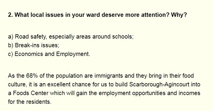 RolandLIN1022's tweet photo. 2. What local issues in your ward deserve more attention? Why?
a) Road safety, especially areas around schools;
b) Break-ins issues;
c) Economics and Employment
#ScarboroughAgincourt #VoteRolandLin #Safety #Development #FoodCapital @Anna_938 #TOpoli
https://t.co/CAI68gYgYA
2/5 https://t.co/Z75KEV7bpa
