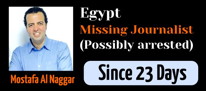 PressFreedomME's tweet photo. #Egypt: #Journalists #MostafaAlNagar @alnagar80 still missing for 23 days since #disappeared:
https://t.co/YOba2YzTnD
State Information Service denied:
https://t.co/ckk3nNweK7
@PressFreedom #PressFreedom @CPJMENA @FreedomofPress @FreeEgyptPress @NickKristof @fqadi @dooley_dooley https://t.co/OnihJhZz3w