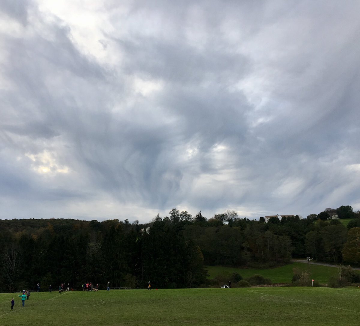 Beautiful skies over a fierce soccer game for parents weekend!