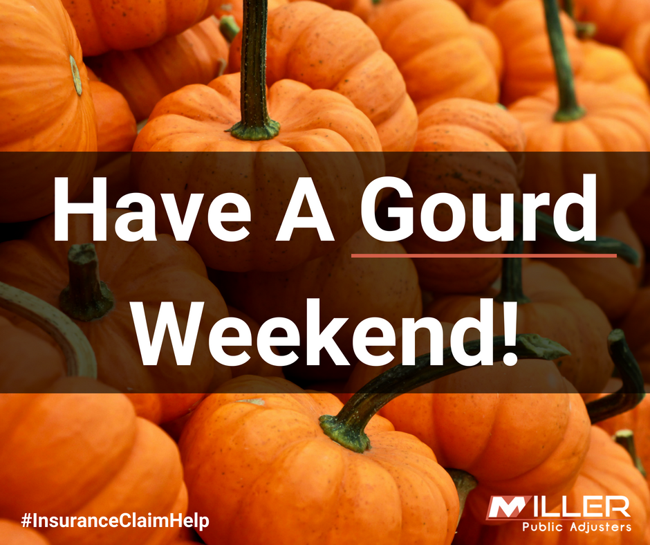 milleradjusters's tweet image. We couldn't resist a funny fall pun 😀 Have a great weekend everyone! #InsuranceClaimHelp #fallpuns #weekend