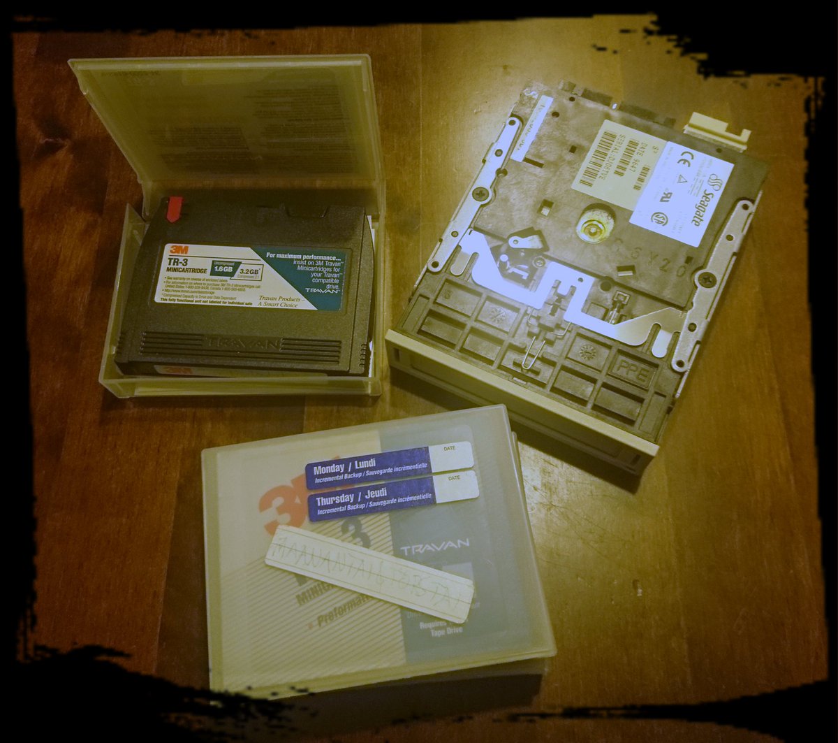 zouppen's tweet photo. Super excited! I found my old #Travan tape backups from the year 1999. I was 16 years old back then. Hope the data is still there! Some gigabytes of mystery waits for me... https://t.co/BCVPeJ5n48